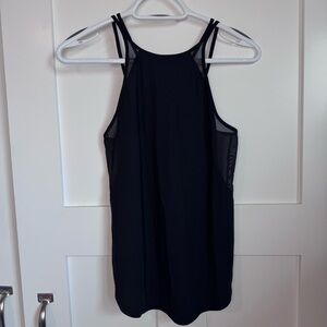 Lululemon Black Tank Top with Mesh Detail Size 2